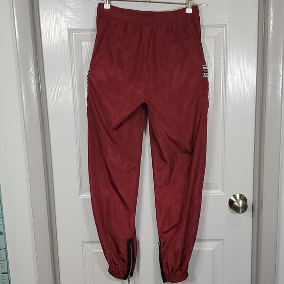 LF Burgundy Zipper Joggers SZ S - Picture 5 of 8